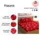 CHHAVI INDIA 210 TC Microfiber Printed Double Bedsheet With Pillow Covers