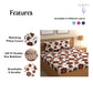 CHHAVI INDIA 210 TC Microfiber Printed Double Bedsheet With Pillow Covers