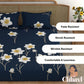 CHHAVI INDIA 210 TC Microfiber Printed Double Bedsheet With Pillow Covers