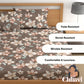 CHHAVI INDIA 210 TC Microfiber Printed Double Bedsheet With Pillow Covers