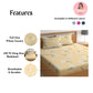 CHHAVI INDIA 210 TC Microfiber Printed King Size Bedsheet With Pillow Covers