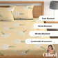 CHHAVI INDIA 210 TC Microfiber Printed King Size Bedsheet With Pillow Covers