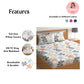 CHHAVI INDIA 210 TC Microfiber Printed King Size Bedsheet With Pillow Covers