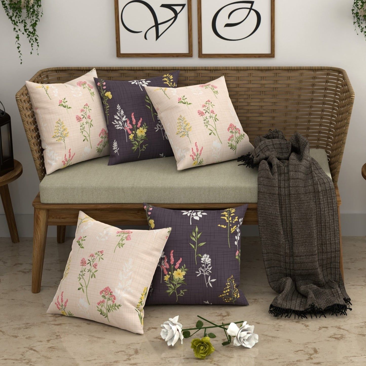 CHHAVI INDIA  Cushion Cover Microfiber Skin Friendly